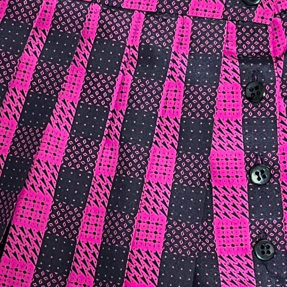 Vintage 70s midi high waist checkered midi pleated skirt - Picture 5 of 12